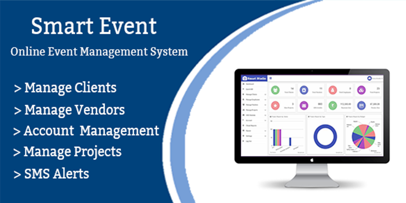 Online Event Management System ,PHP, HTML, CSS, JavaScript, MySQLi,Free Source codes